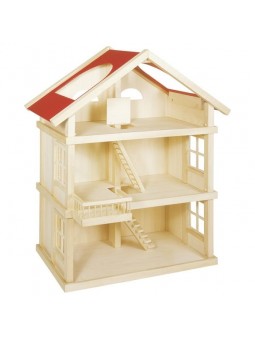 Drewniany duży domek dla lalek- aż 3 piętra