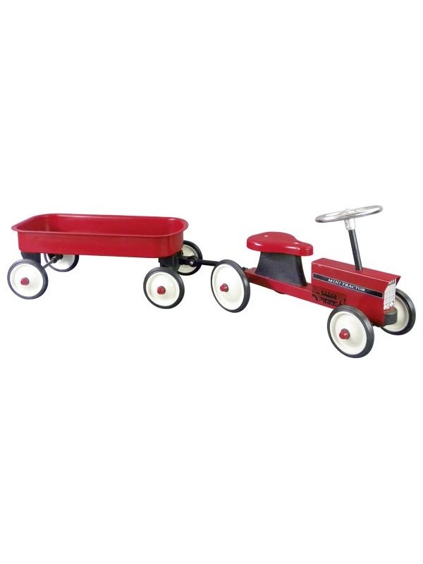 Traktor dla dzieci metalowy z przyczepką