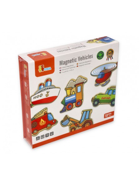 Magnesy drewniane dla dzieci - Pojazdy