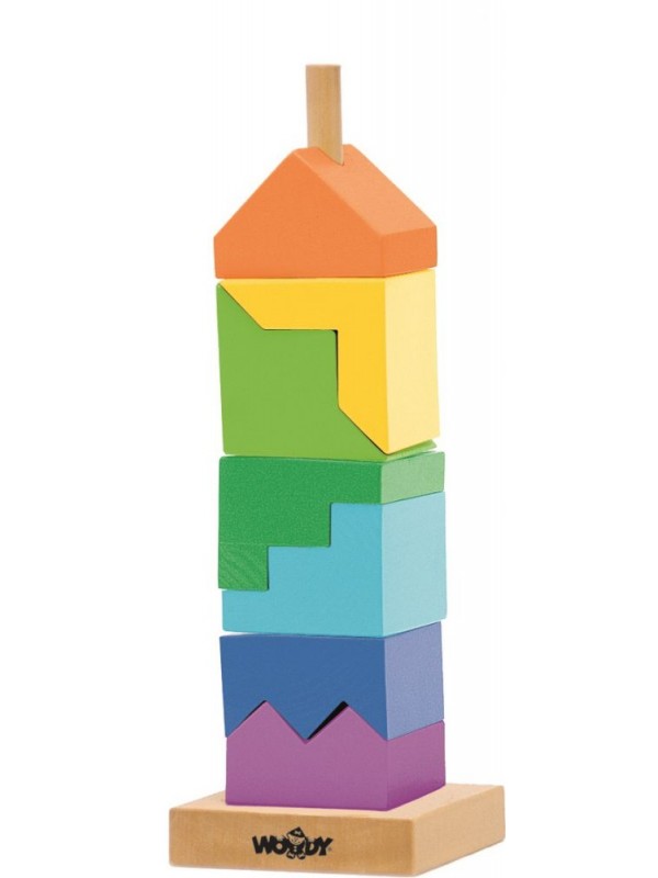 Kolorowa wieża do układania na paliku
