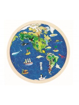 Puzzle dwustronne mapa Świata