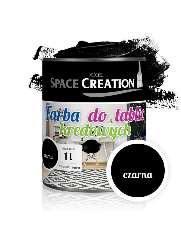 Farba tablicowa CZARNA  Space Creation 1 litr