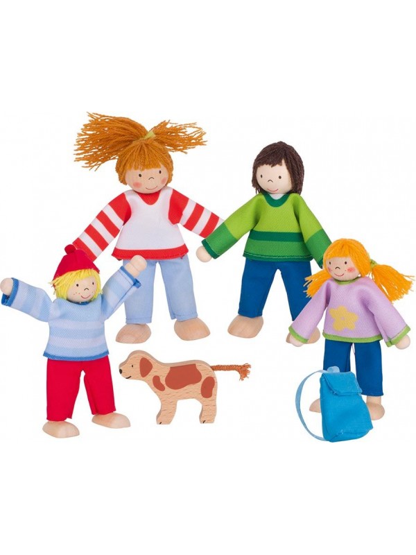 GOKI Rodzinka na wakacjach - drewniane lalki do domku