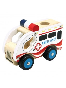 Autko drewniane - Ambulans