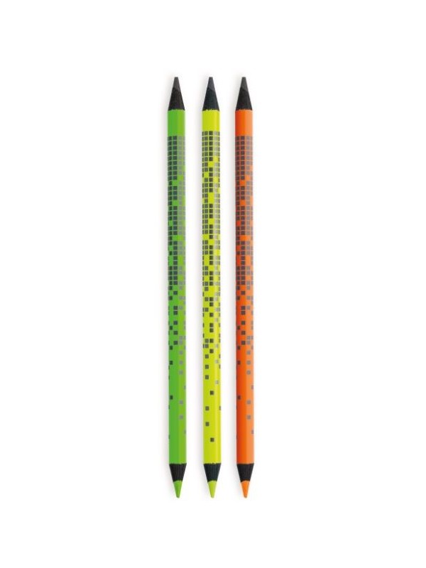 Zakreślacz z ołówkiem zestaw 3 kolory
