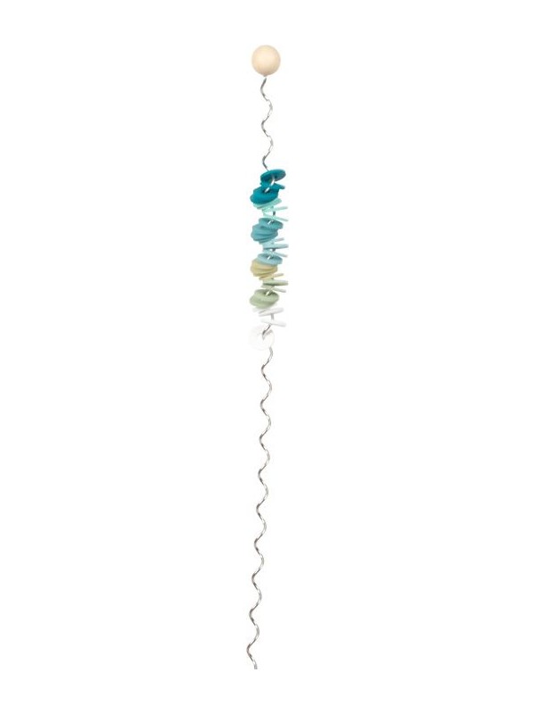 Kolorowa metalowa spiralka z krążkami