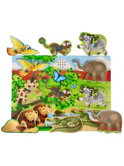 Dźwiękowe puzzle Zwierzęta z Zoo