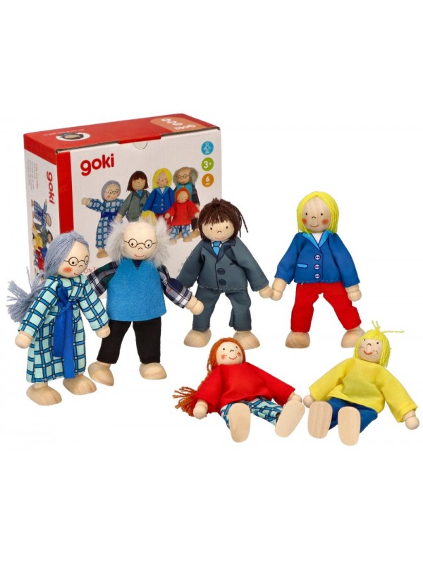 GOKI Rodzinka - drewniane lalki do domku