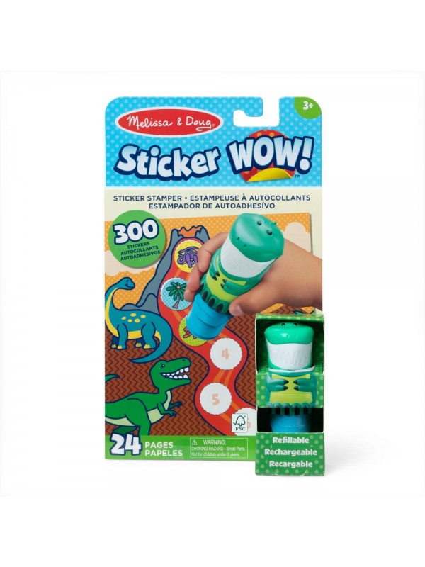 Sticker WOW! Stempelki z naklejkami dinozaury